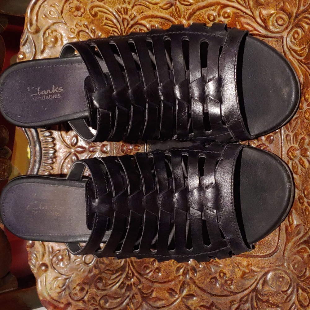 Clark's sandals, 10M, Black